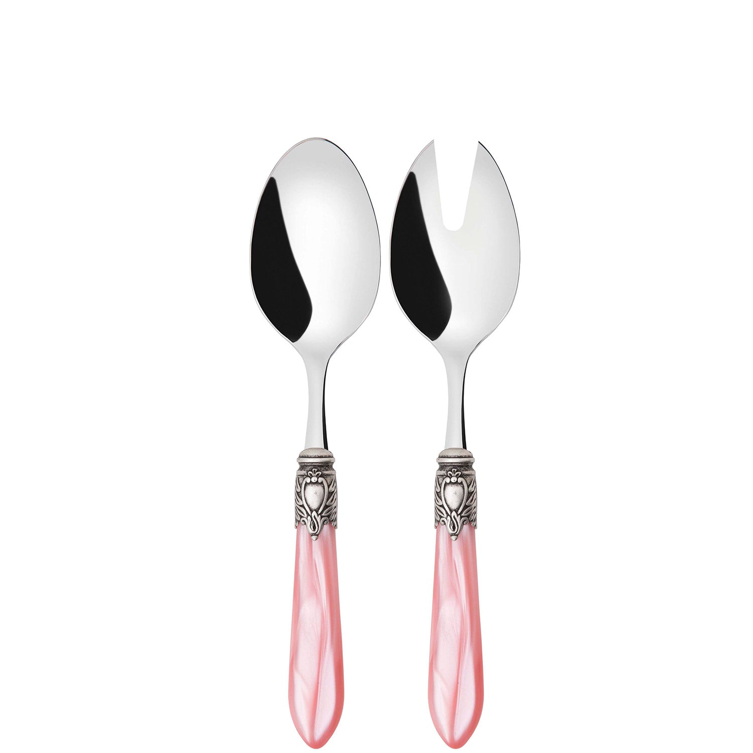 Oxford Antique 2 Piece Salad Servers - Pink