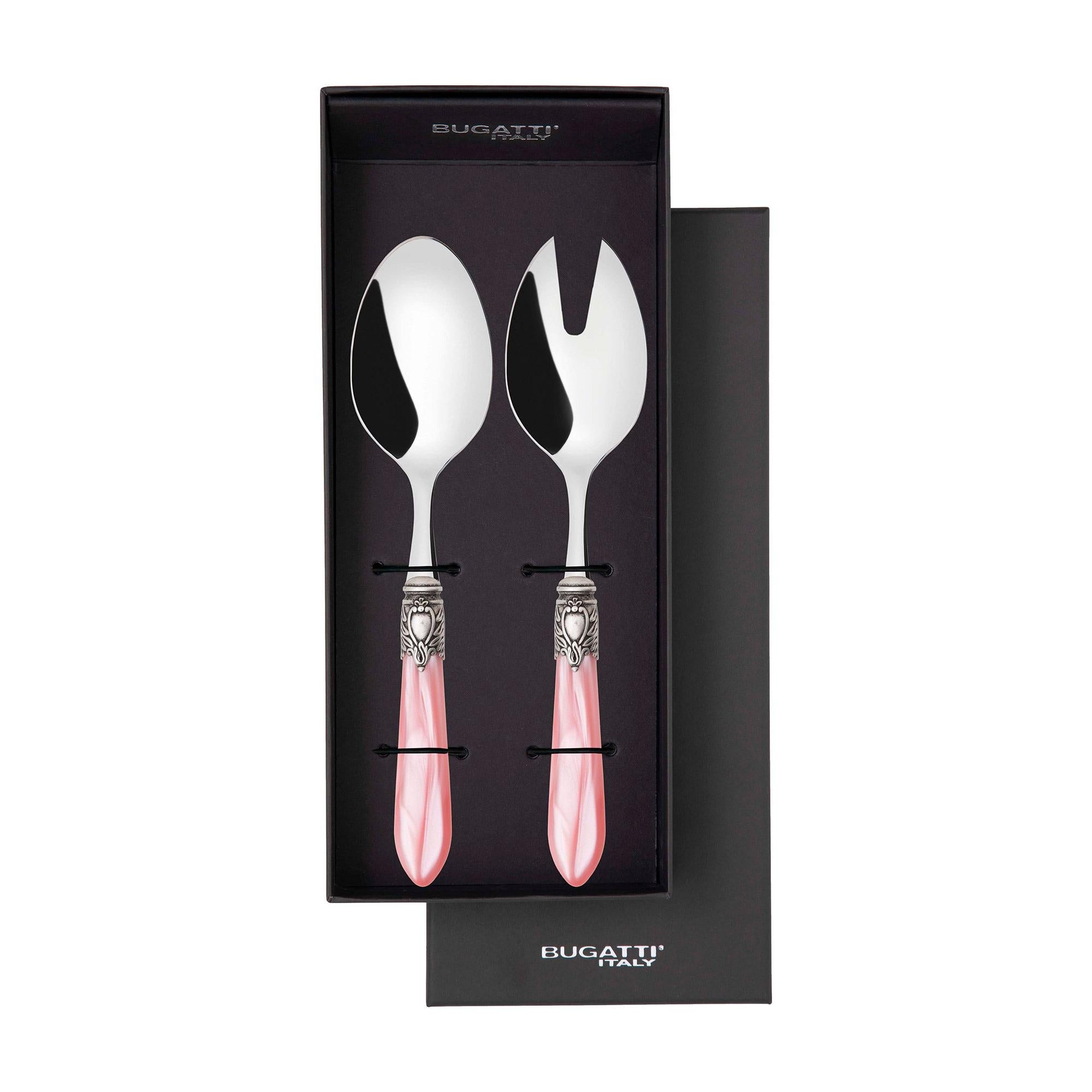 Oxford Antique 2 Piece Salad Servers - Pink