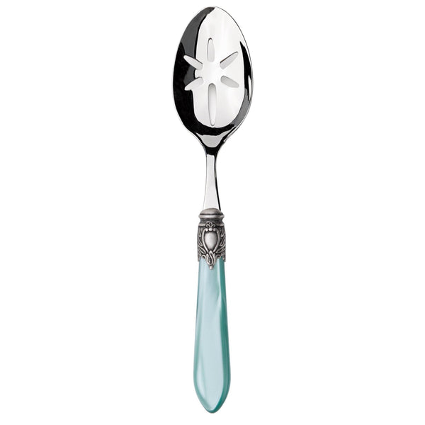 Oxford Antique Slotted Serving Spoon - Aqua