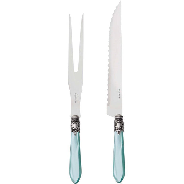 Oxford Antique Roast Carving Set - Aqua