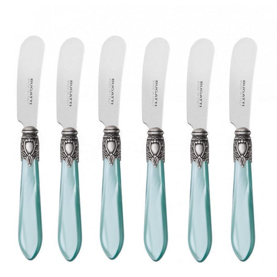 Oxford Antique 6 Butter Knives Set - AQUA