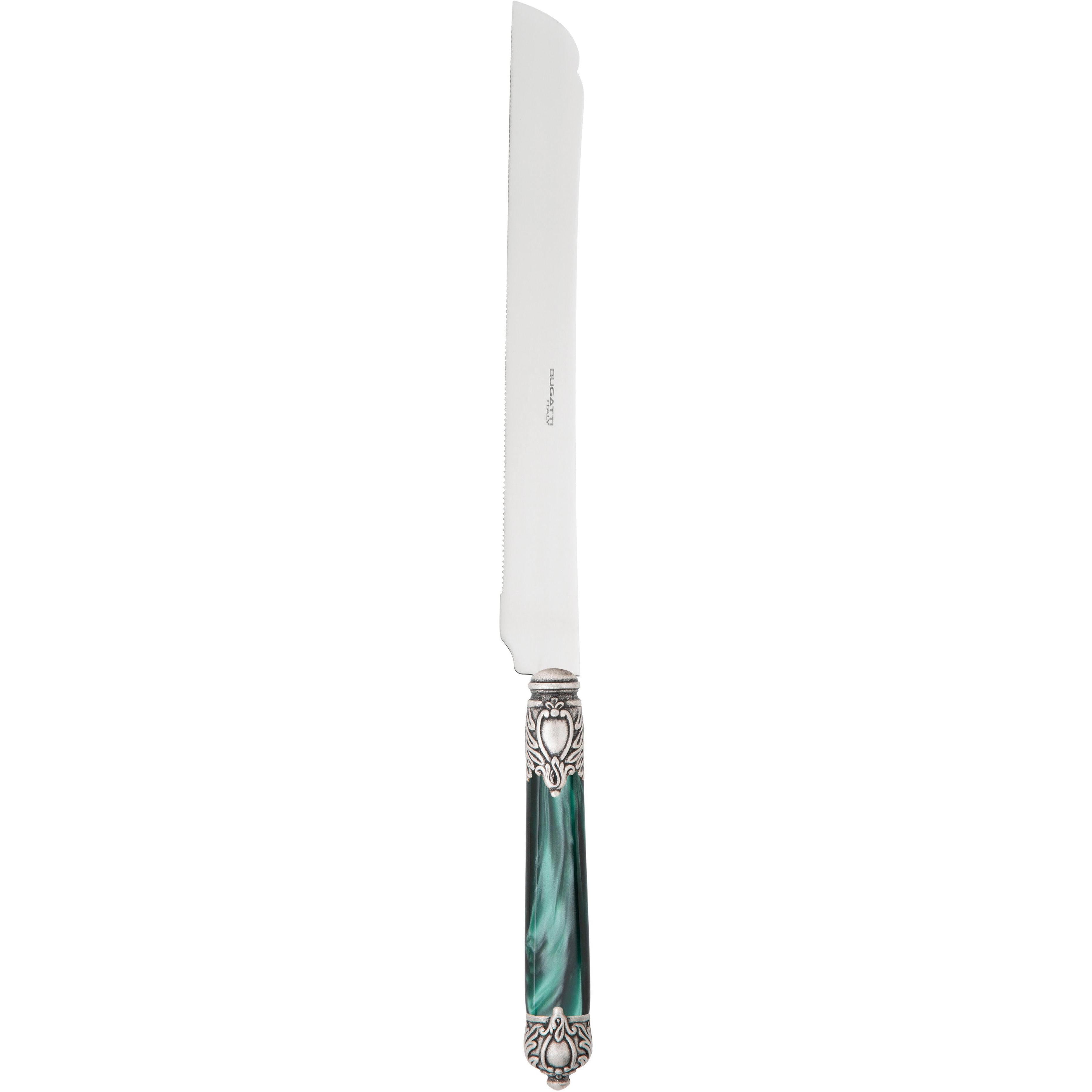 Rinascimento Long Cake Knife 12.6 Inch. - Emerald Green