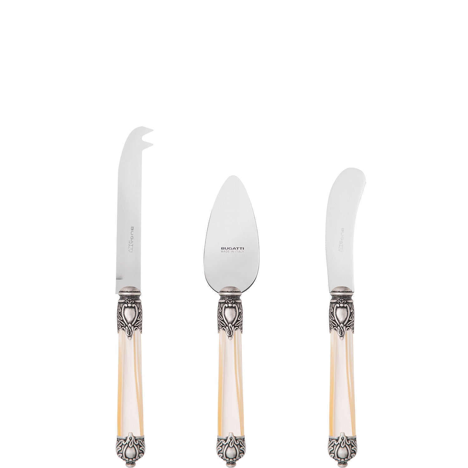 Rinascimento Antique Cheese Knives Set in Gift Box - Ivory