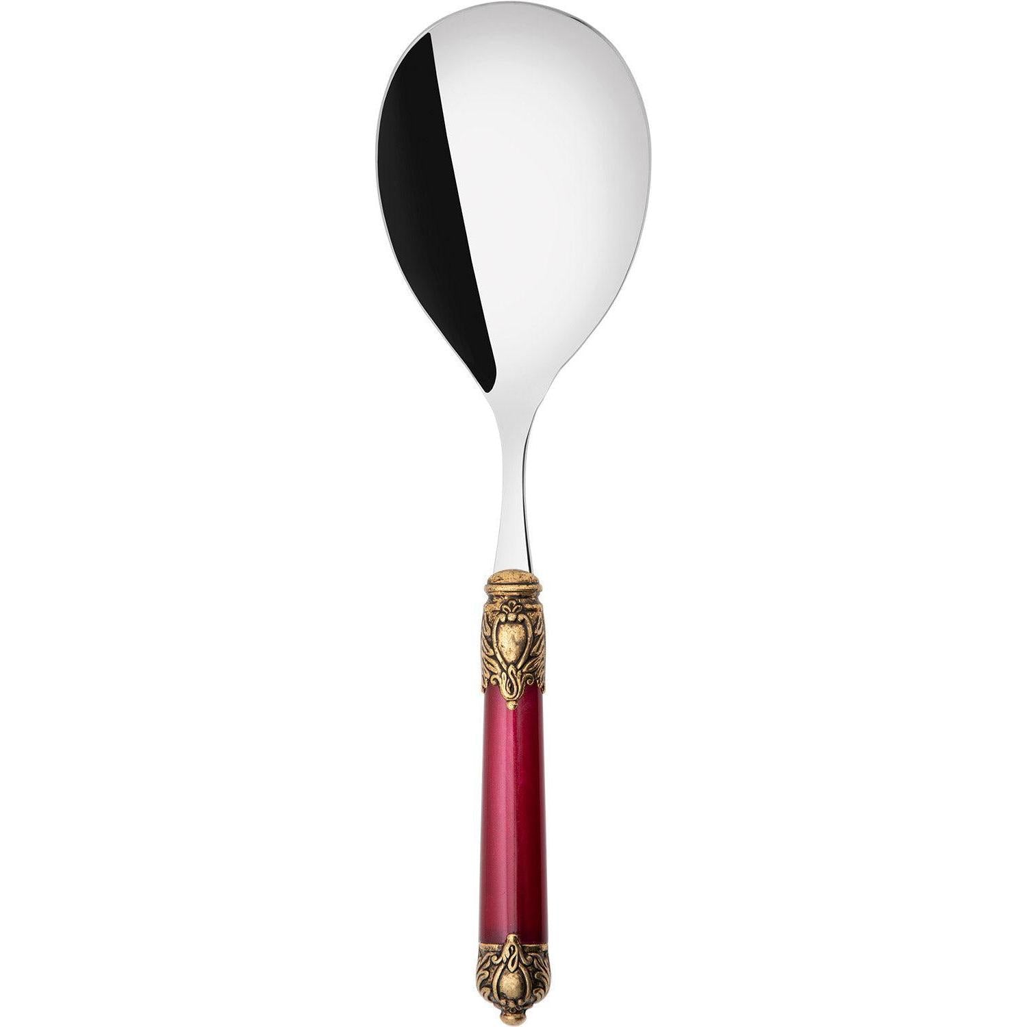 Rinascimento Gold ring Rice Casserole Serving Spoon - Burgundy