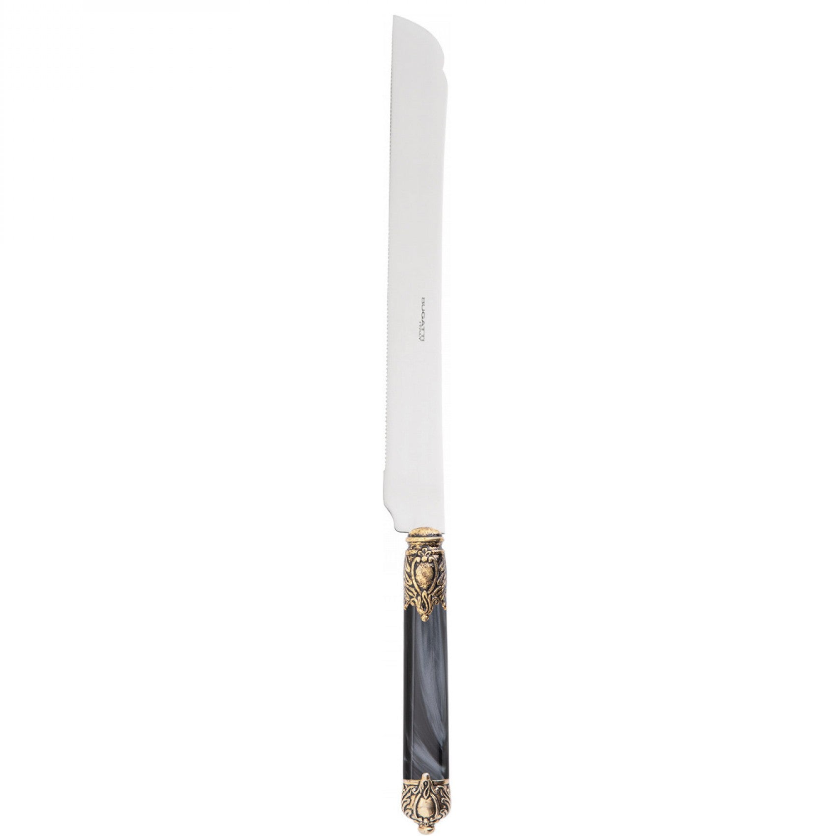 Rinascimento Antique Gold Cake Knife 32 cm (12.60 Inch) - Charcoal