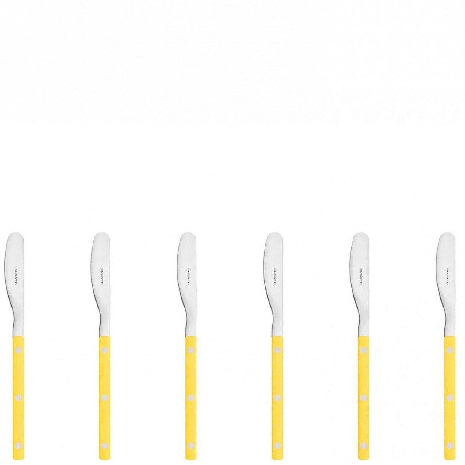 Allegra Butter Knife Set - Bright Yellow-Casa Bugatti USA