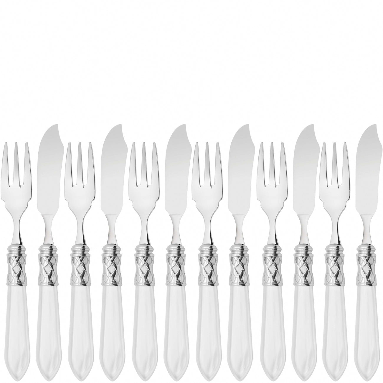 Aladdin Brilliant 12 Piece Fish Set - white