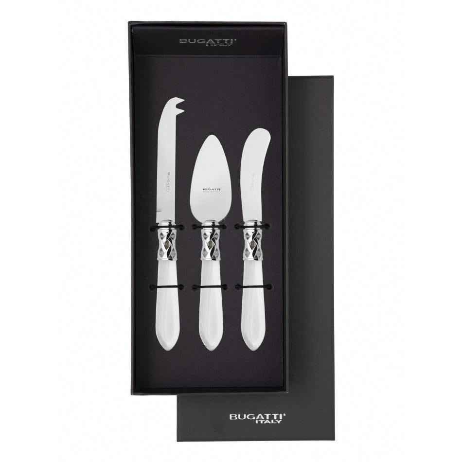 Aladdin Brilliant 3 Piece Cheese Knife Set - clear-Casa Bugatti USA