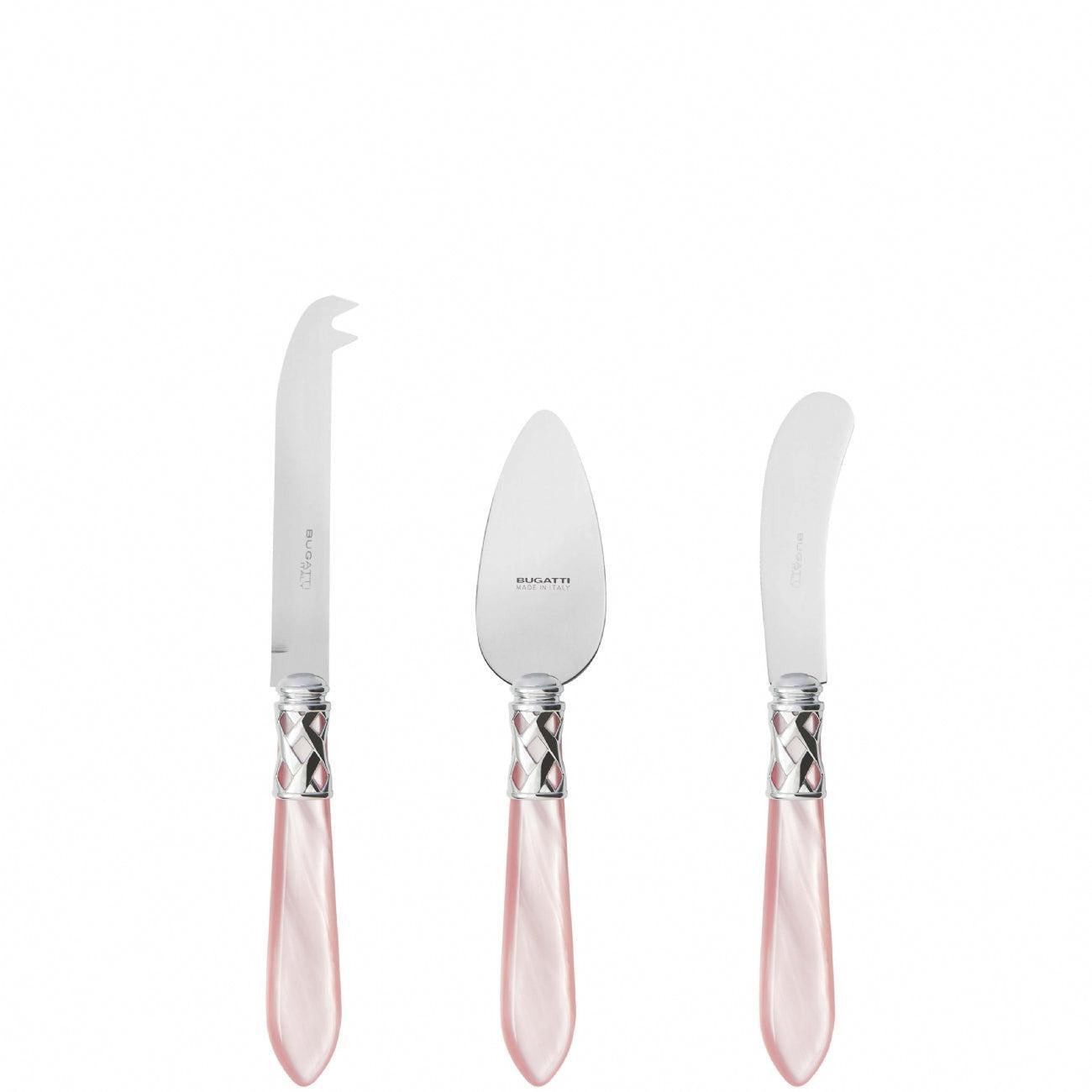 Aladdin Brilliant 3 Piece Cheese Knife Set - pink