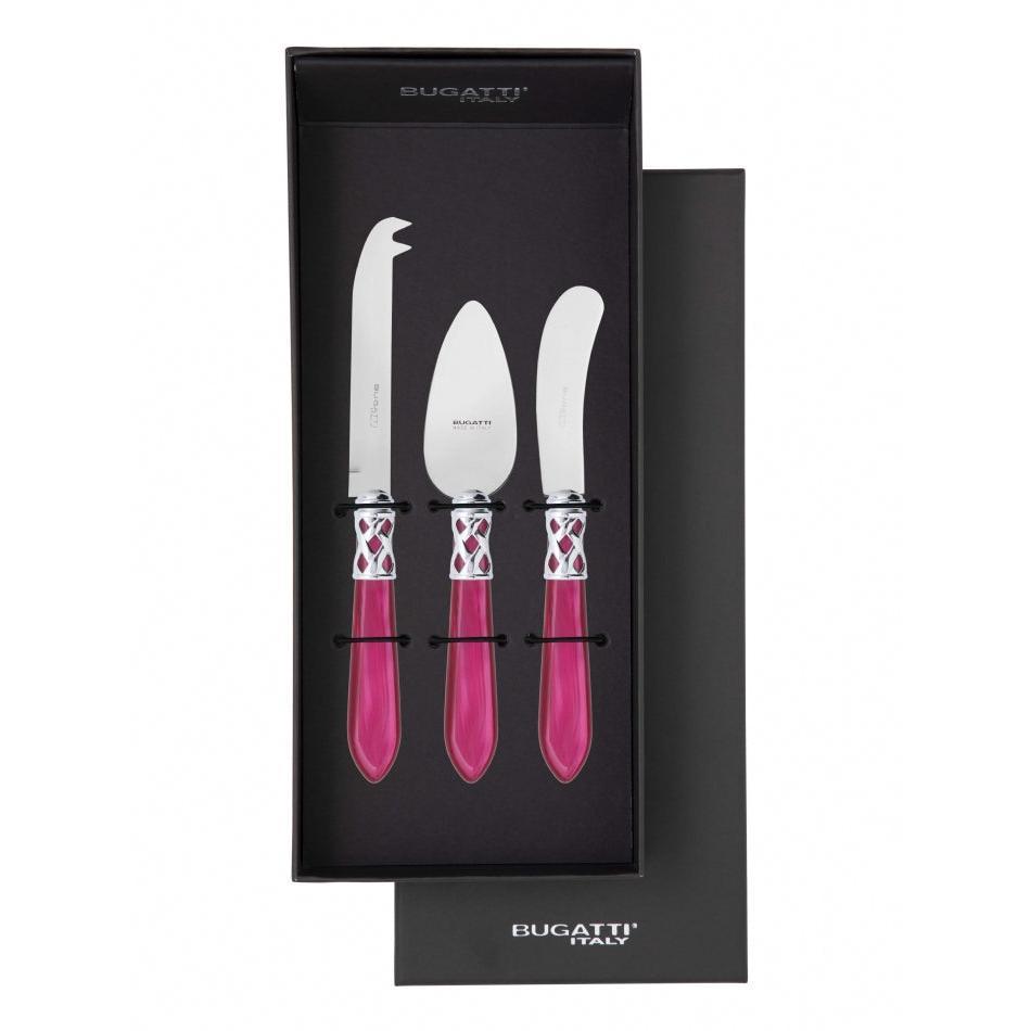 Aladdin Brilliant 3 Piece Cheese Knife Set - raspberry