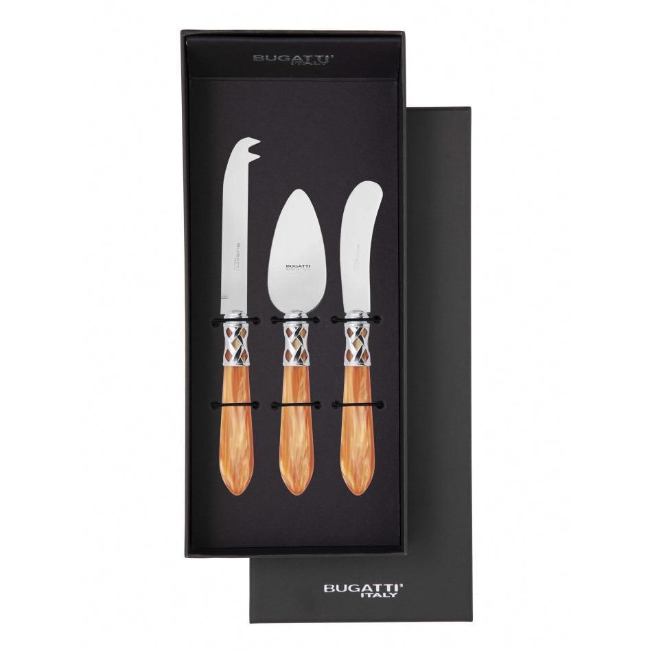 Aladdin Brilliant 3 Piece Cheese Knife Set - tangerine