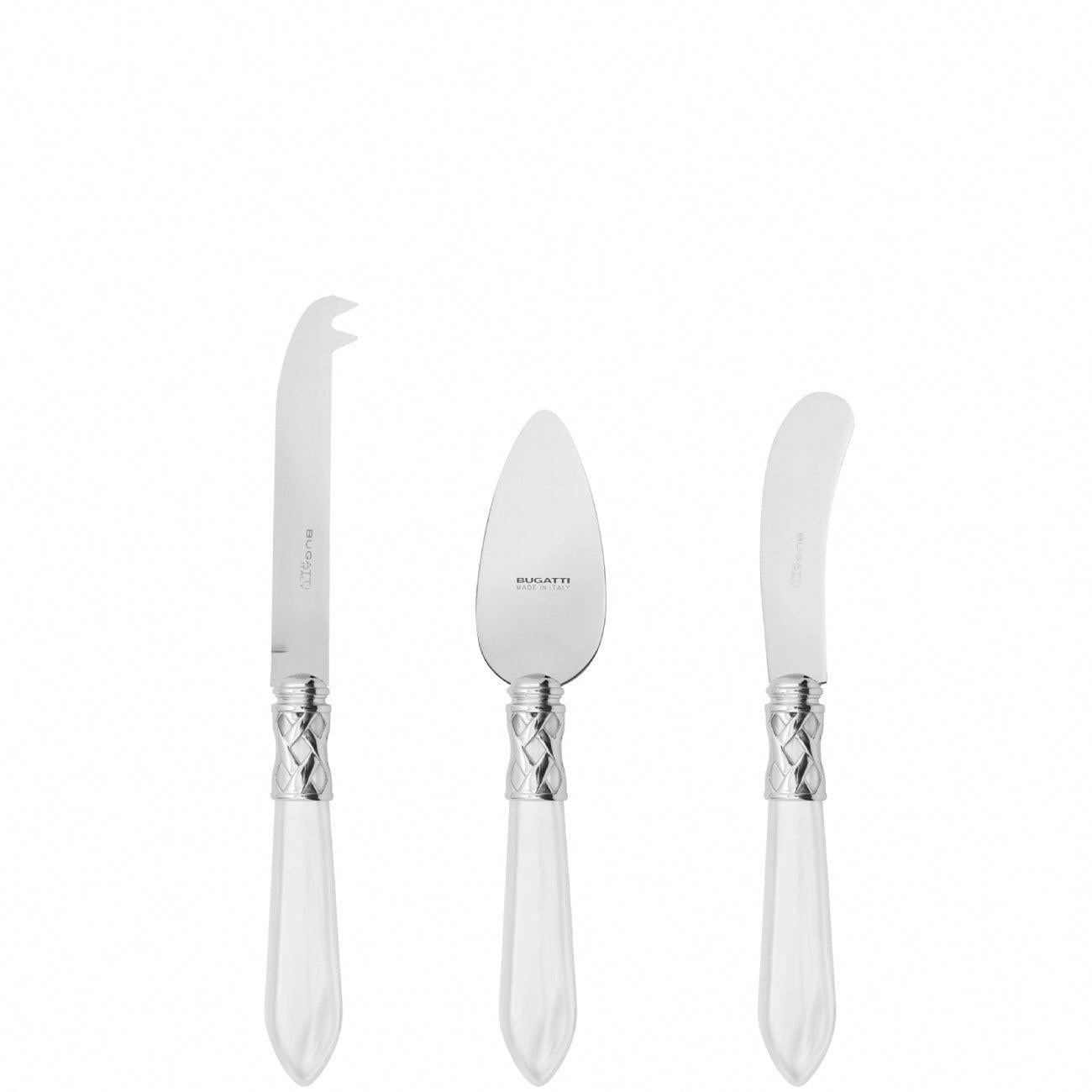 Aladdin Brilliant 3 Piece Cheese Knife Set - white