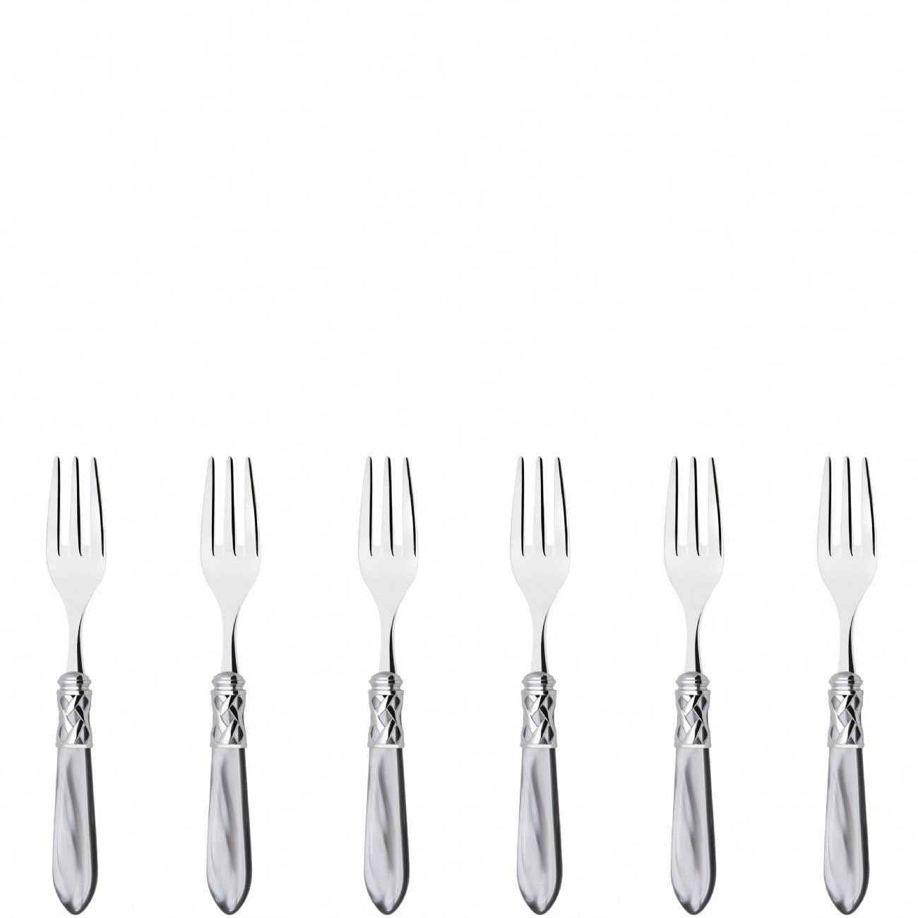 Aladdin Brilliant Cocktail / Cake Fork Set in gift box - gray