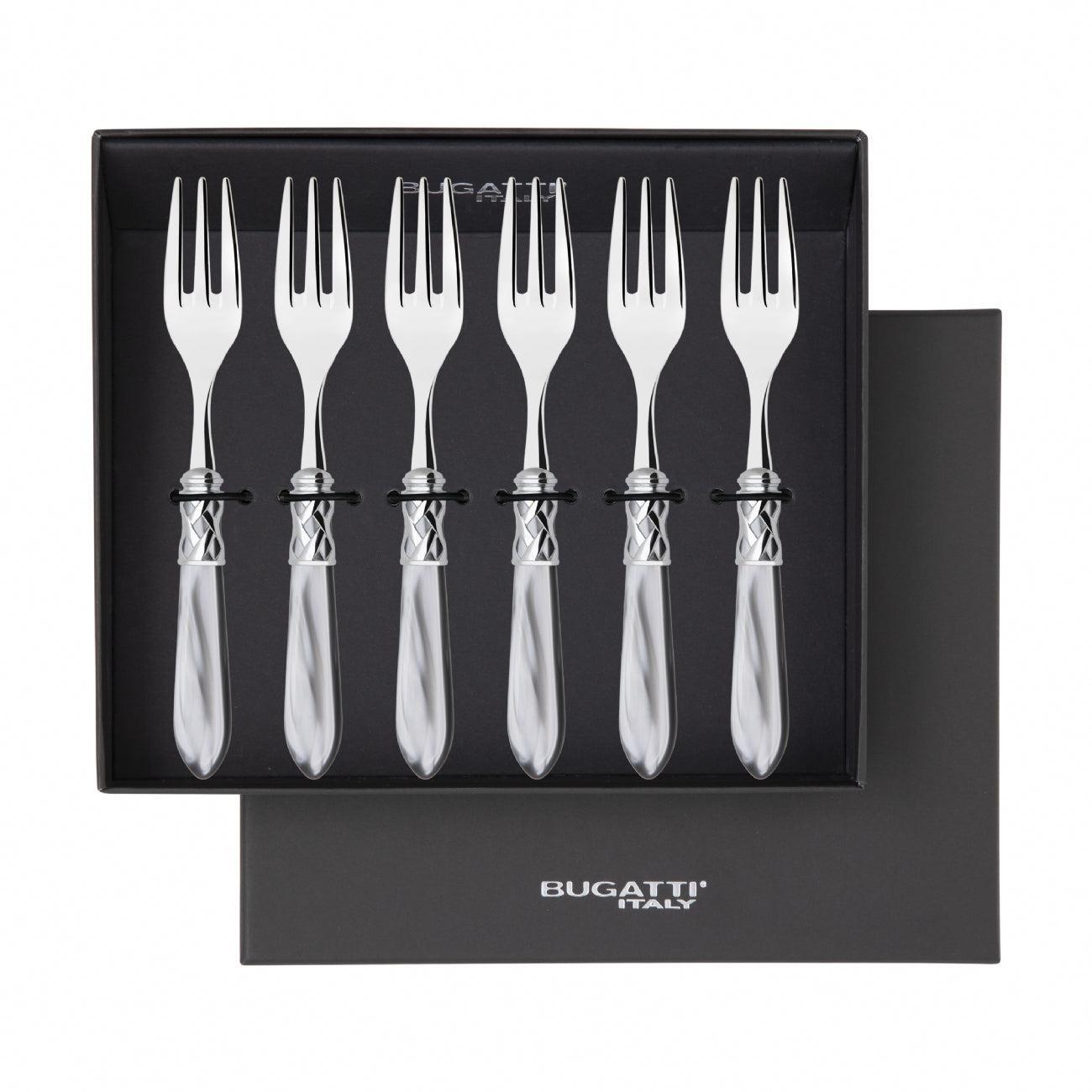 Aladdin Brilliant Cocktail / Cake Fork Set in gift box - gray