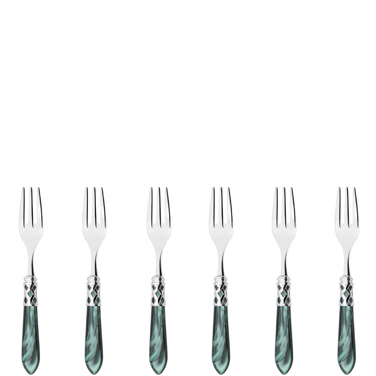 Aladdin Brilliant Cocktail / Cake Fork Set in gift box - green