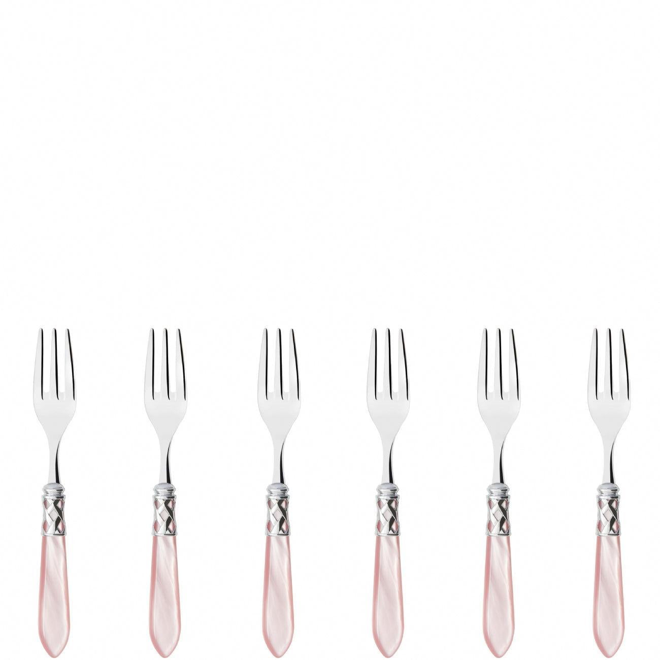 Aladdin Brilliant Cocktail / Cake Fork Set in gift box - pink