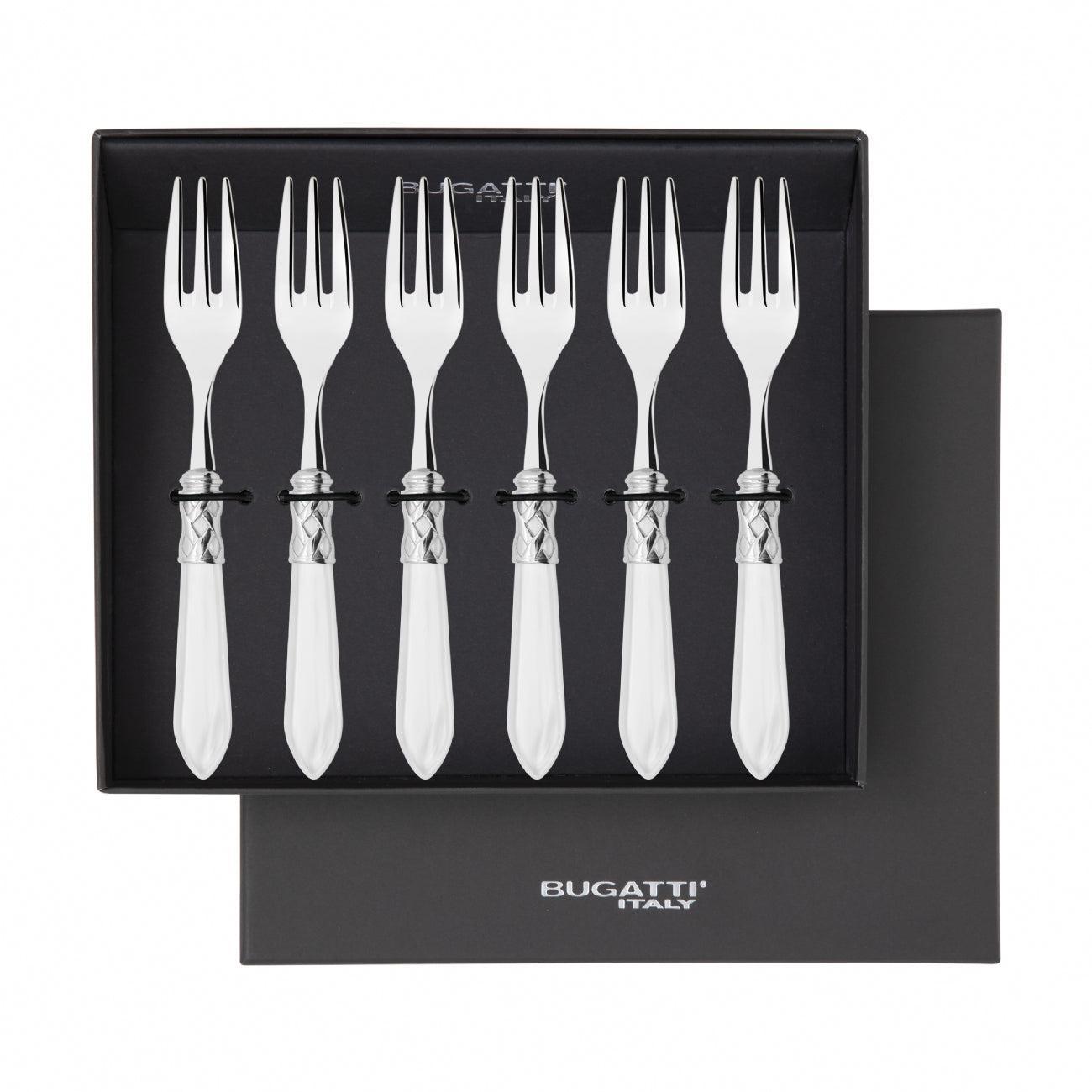 Aladdin Brilliant Cocktail / Cake Fork Set in gift box - white
