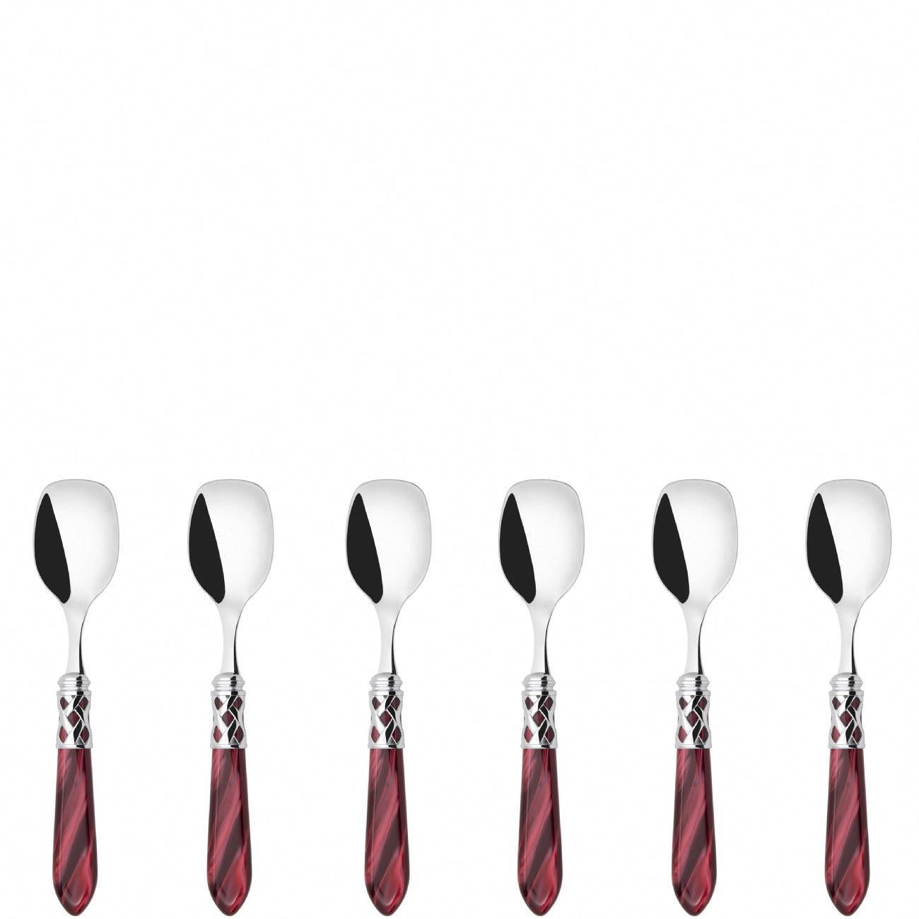 Aladdin Brilliant Ice Cream Spoons Set in gift box - burgundy