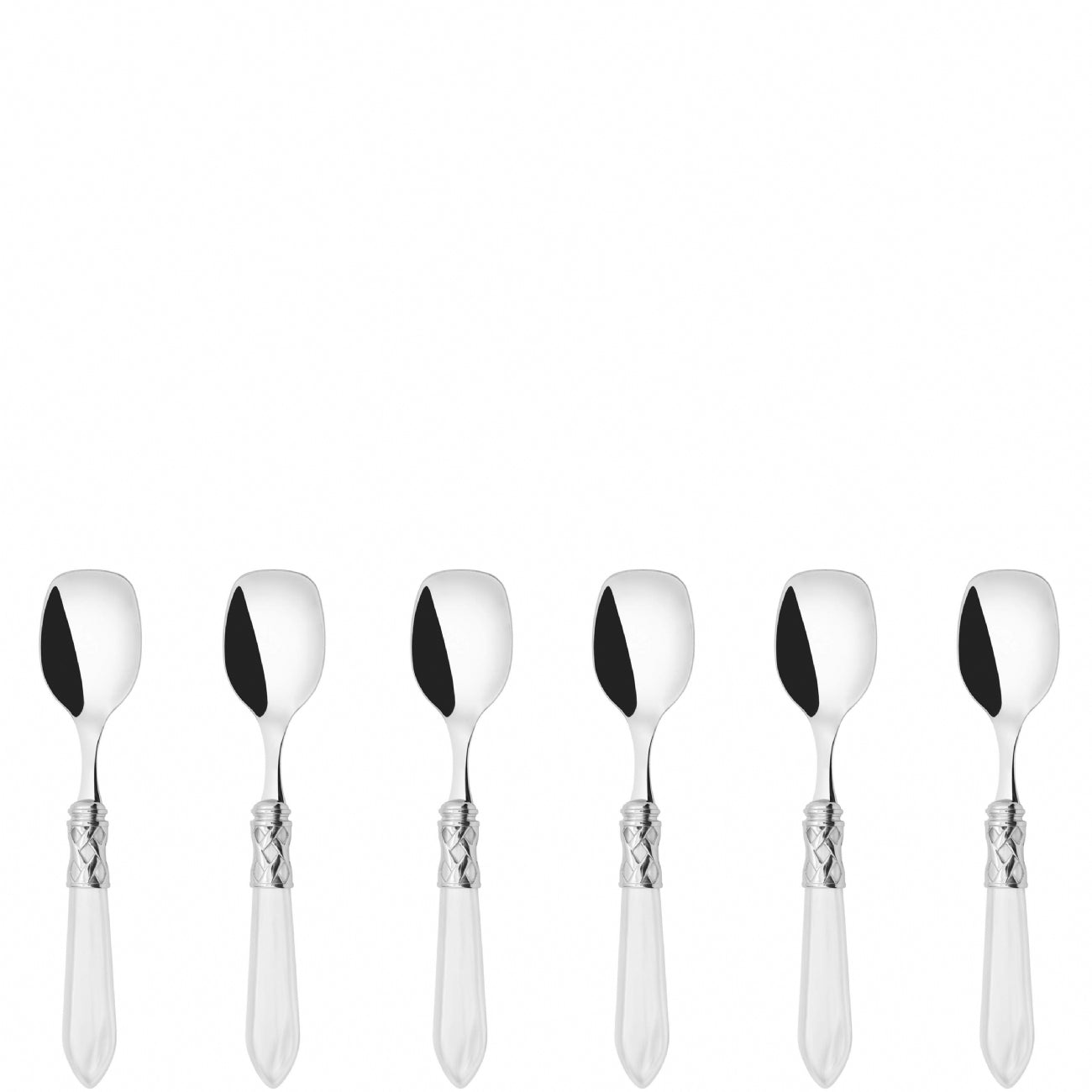 Aladdin Brilliant Ice Cream Spoons Set in gift box - white-Casa Bugatti USA