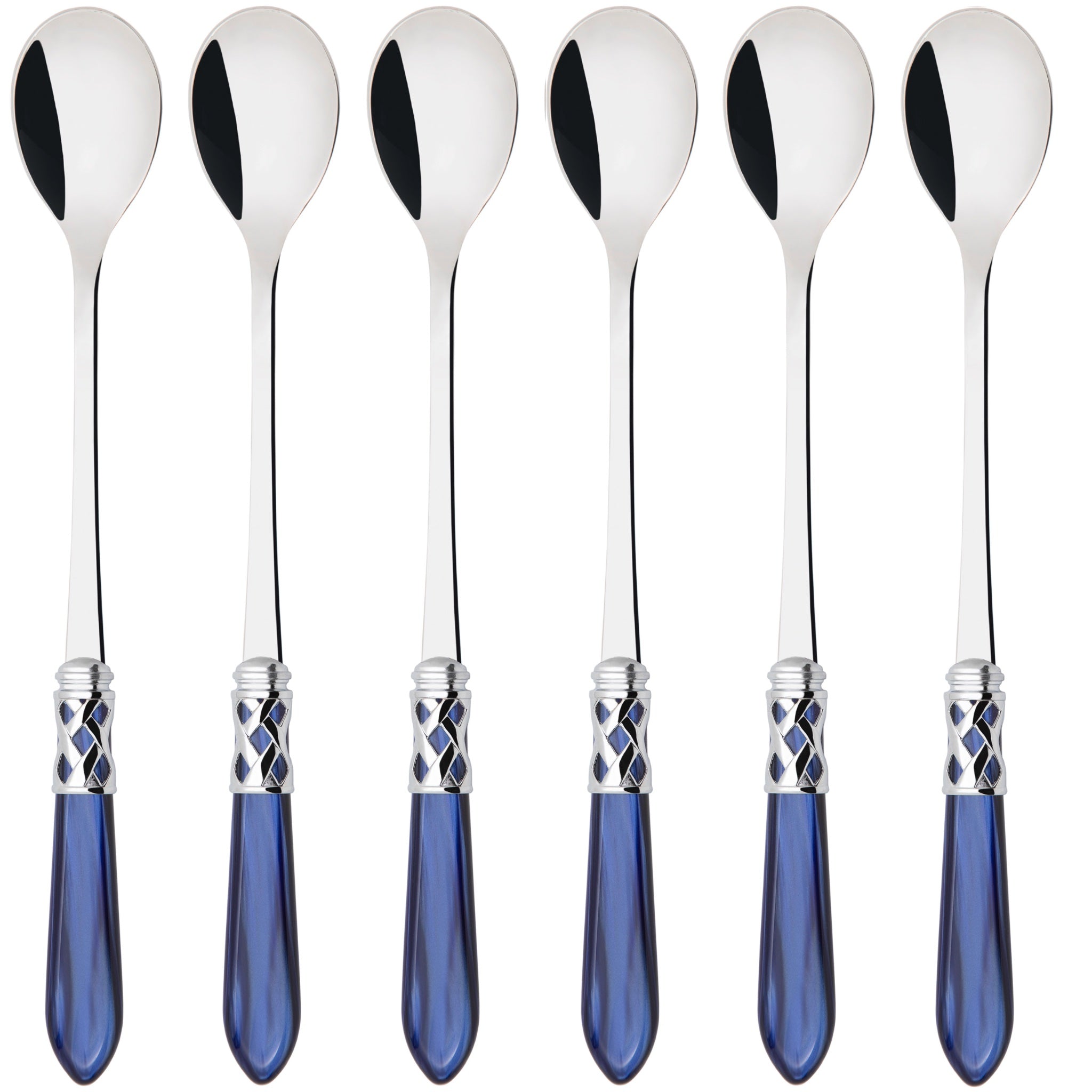 Aladdin Brilliant Ice Tea / Cocktail Spoon Set, Royal Blue — Casa Bugatti