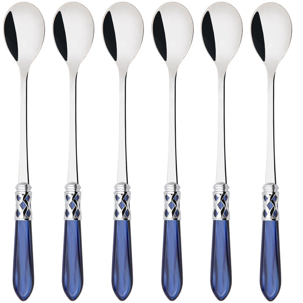 Aladdin Brilliant Ice Tea / Cocktail Spoon Set, Royal Blue — Casa Bugatti