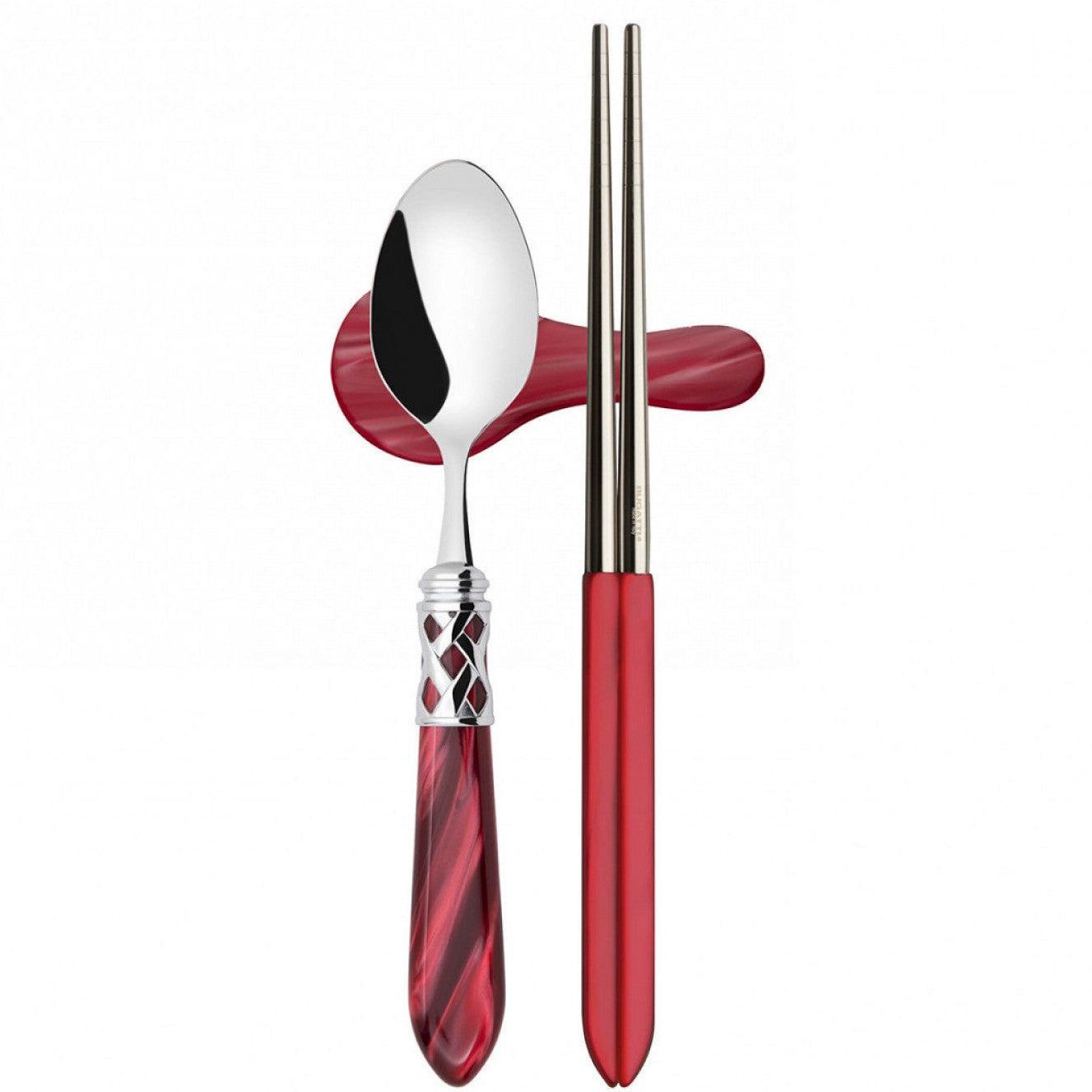 Aladdin Brilliant Chopticks set for 2 in gift box - Burgundy-Casa Bugatti USA