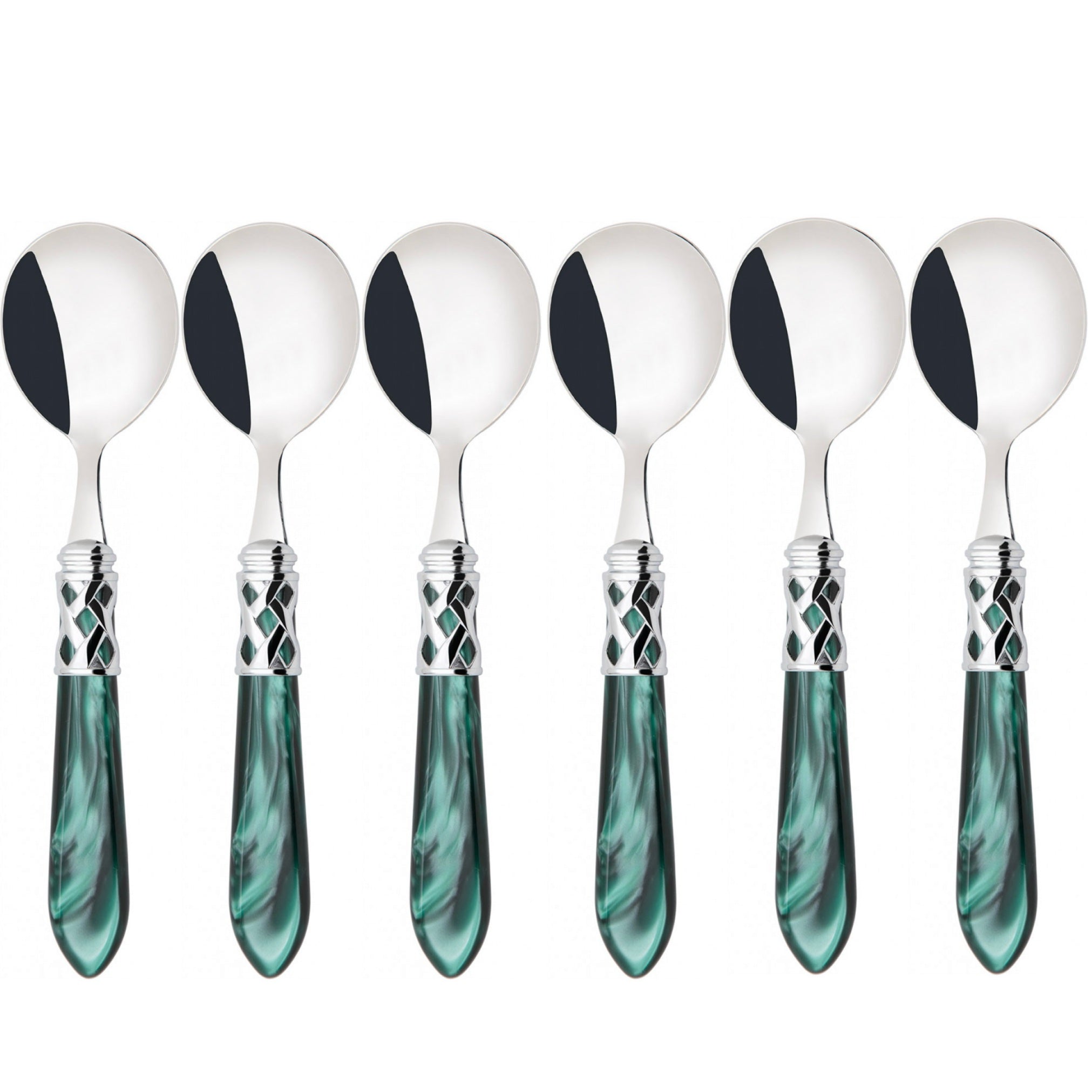Aladdin Brilliant Soup Spoons Set, Green — Casa Bugatti