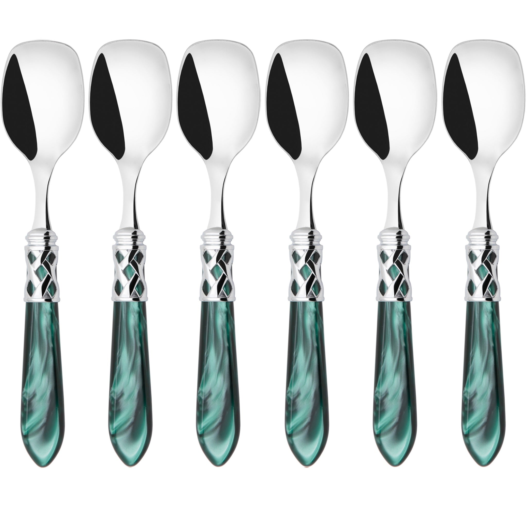 Aladdin Brilliant Ice Cream Spoons Set in gift box - Green-Casa Bugatti USA
