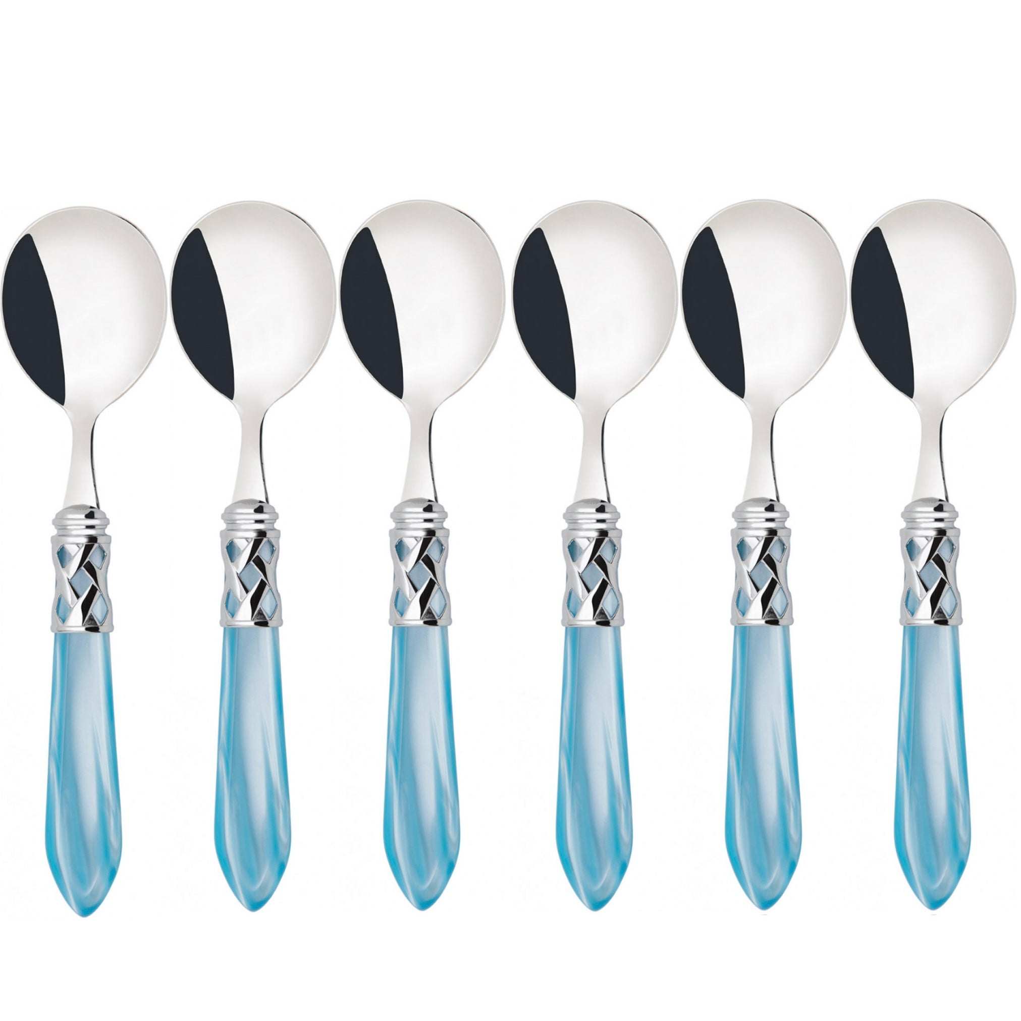 Aladdin Brilliant Soup Spoons Set, Sky Blue — Casa Bugatti