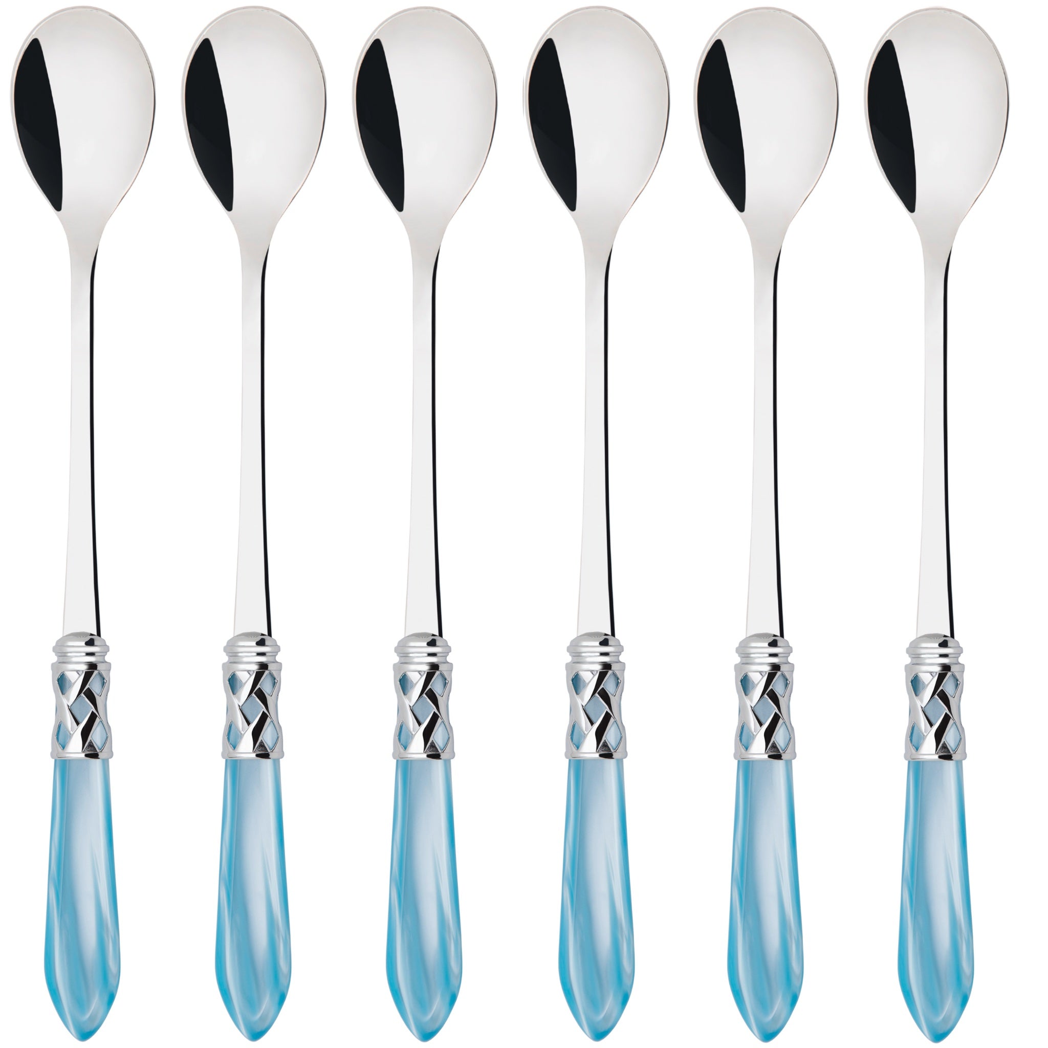Aladdin Brilliant Ice Tea / Cocktail Spoon Set - Sky Blue-Casa Bugatti USA