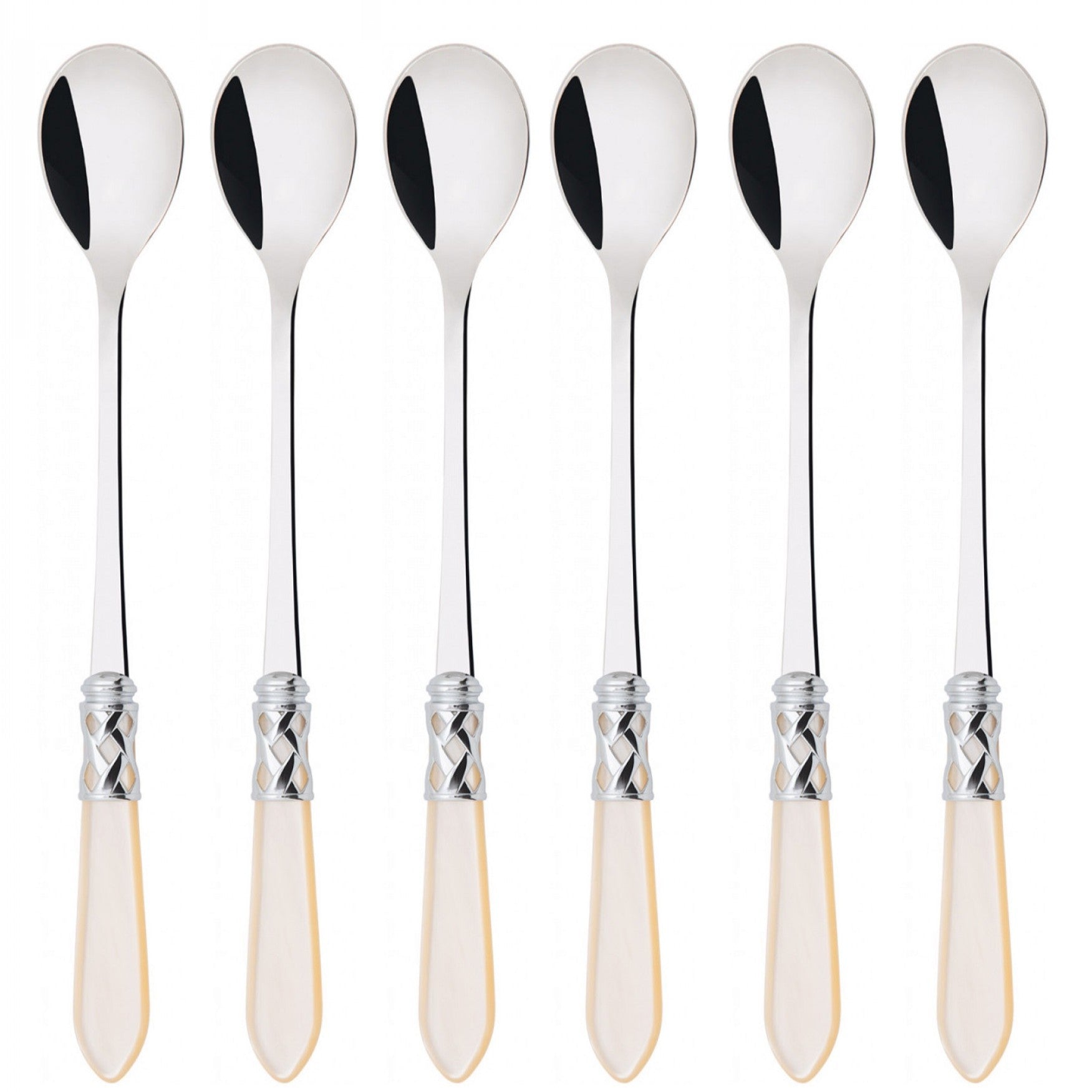 Aladdin Brilliant Ice Tea / Cocktail Spoon Set - Ivory-Casa Bugatti USA