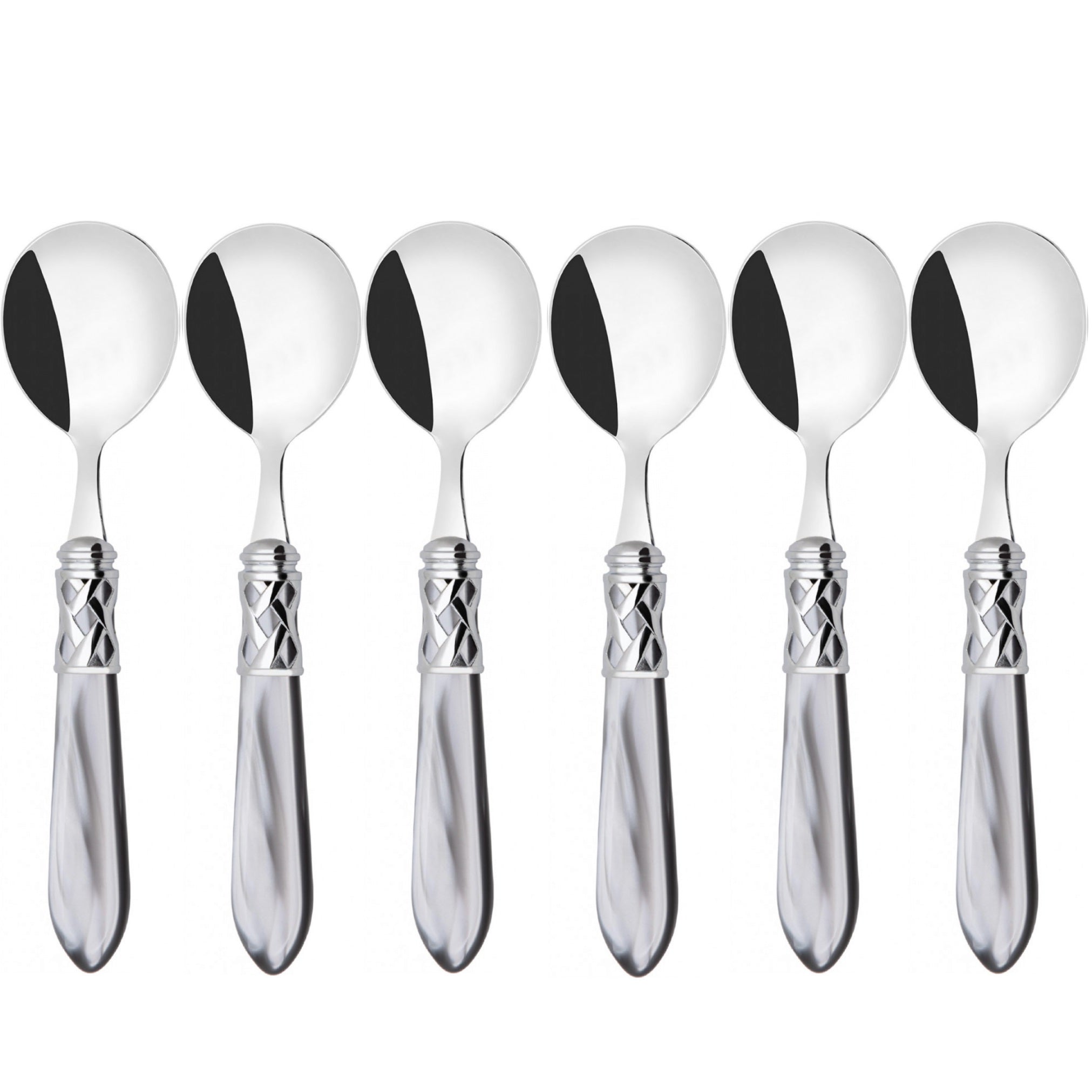 Aladdin Brilliant Soup Spoons Set, Gray — Casa Bugatti