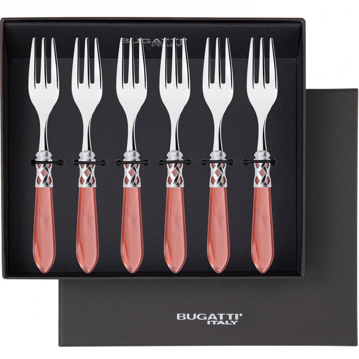 Aladdin Brilliant Cocktail / Cake Fork Set, Rust — Casa Bugatti