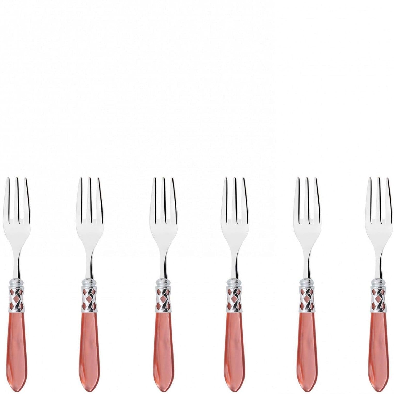 Aladdin Brilliant Cocktail / Cake Fork Set, Rust — Casa Bugatti