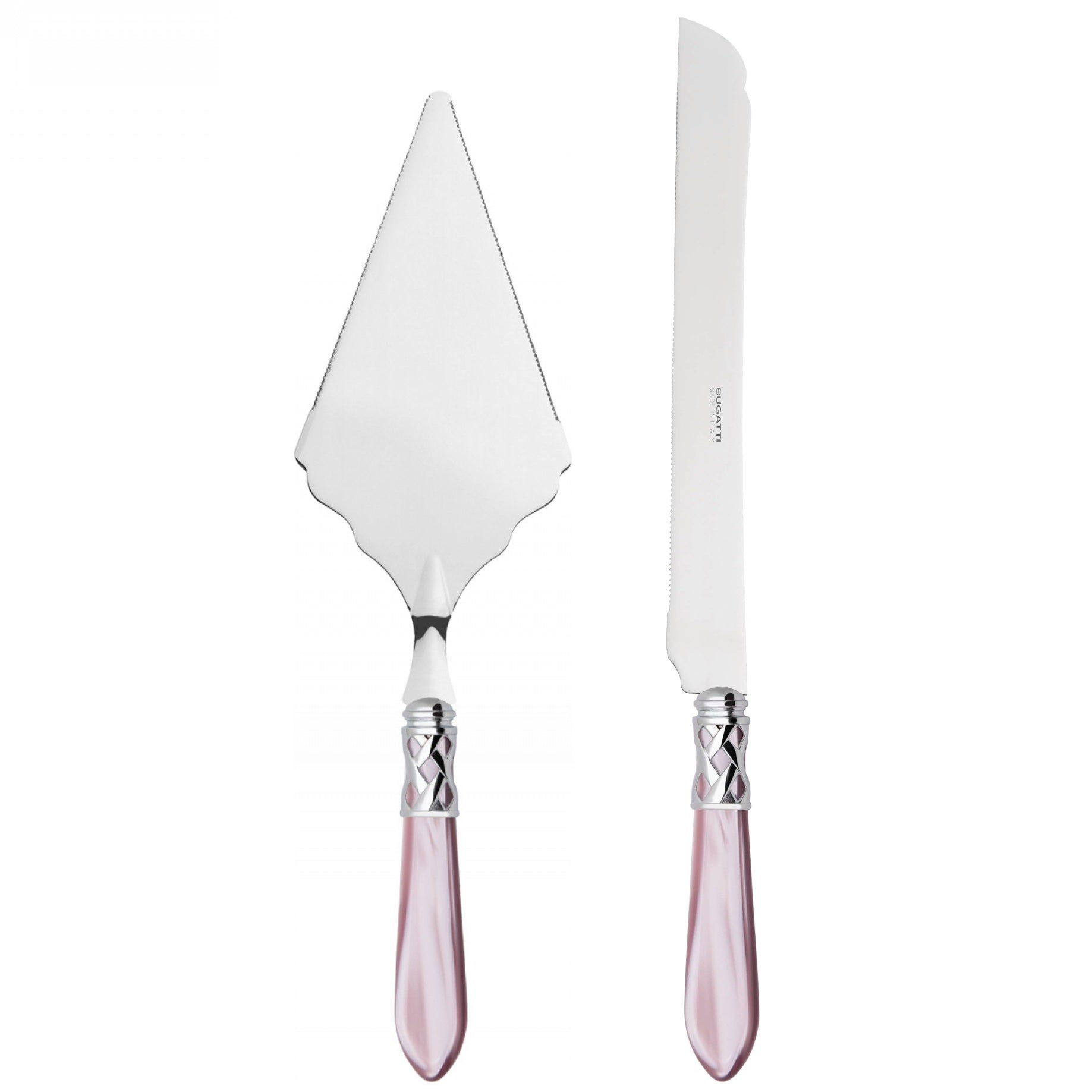 Aladdin Brilliant 2 Piece Large Cake Serving Set serrated, Lilac — Casa Bugatti