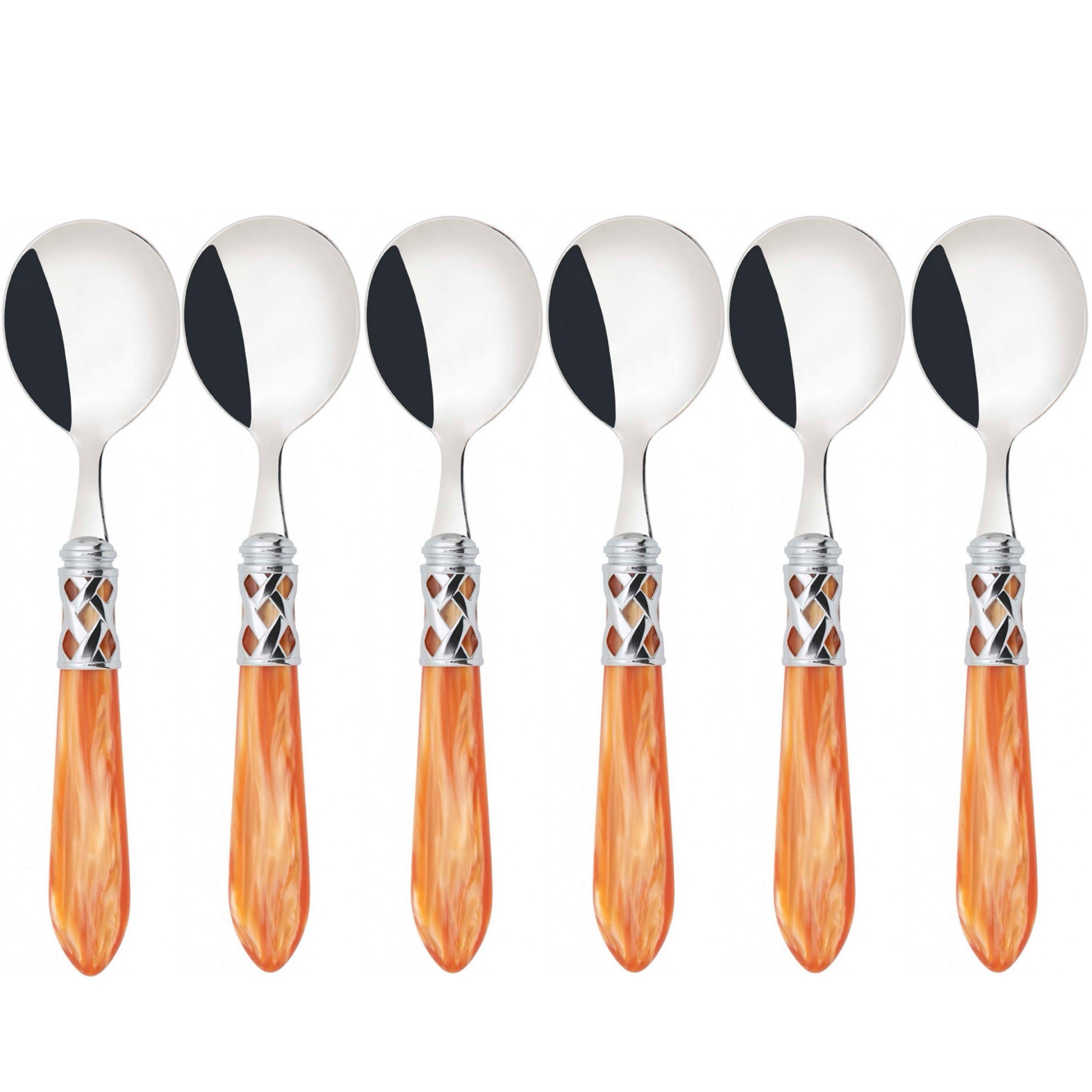 Aladdin Brilliant Soup Spoons Set, Tangerine — Casa Bugatti