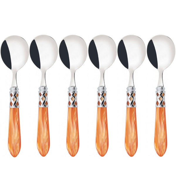Aladdin Brilliant Soup Spoons Set, Tangerine — Casa Bugatti