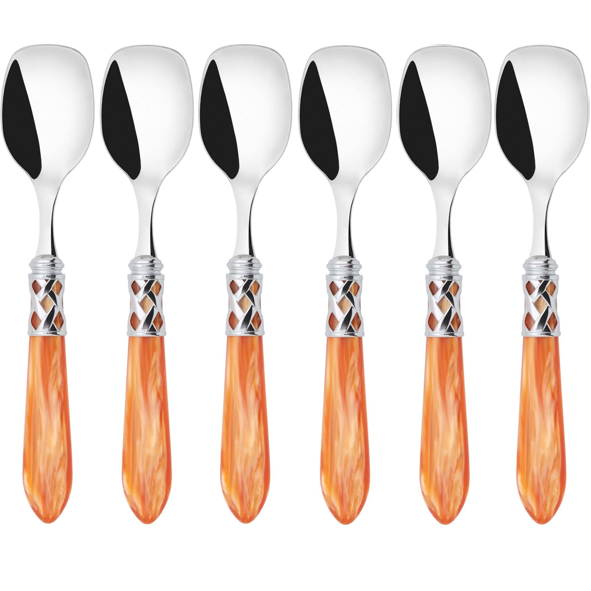 Aladdin Brilliant Ice Cream Spoons Set, Tangerine — Casa Bugatti