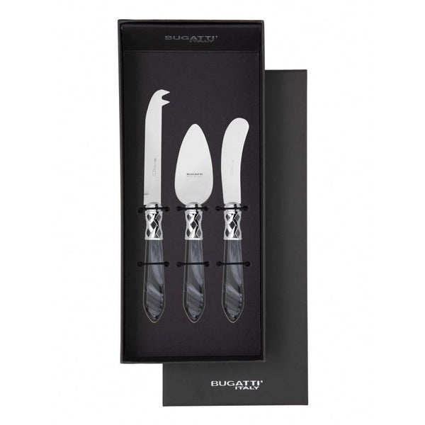 Aladdin Brilliant 3 Piece Cheese Knife Set - charcoal