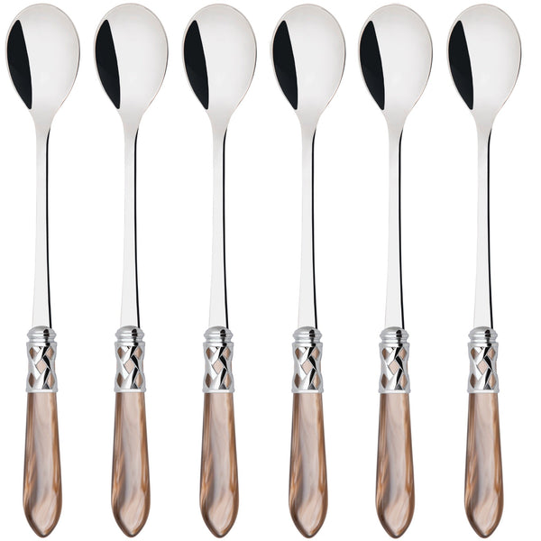 Aladdin Brilliant Ice Tea / Cocktail Spoon Set, Taupe — Casa Bugatti