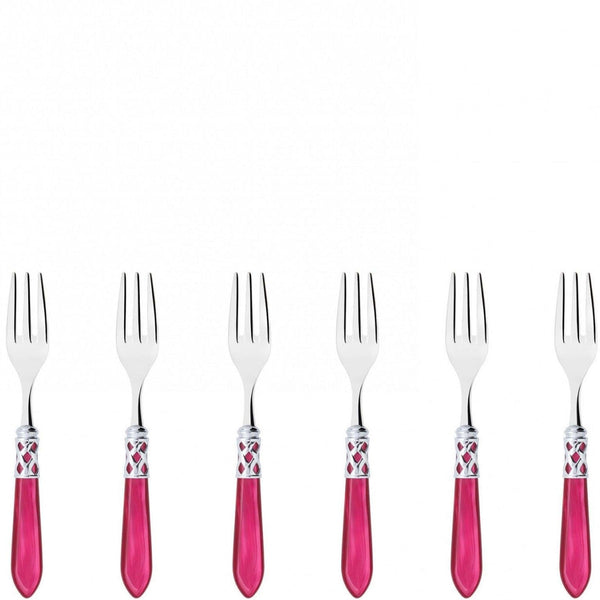 Aladdin Brilliant Cocktail / Cake Fork Set, Raspberry — Casa Bugatti