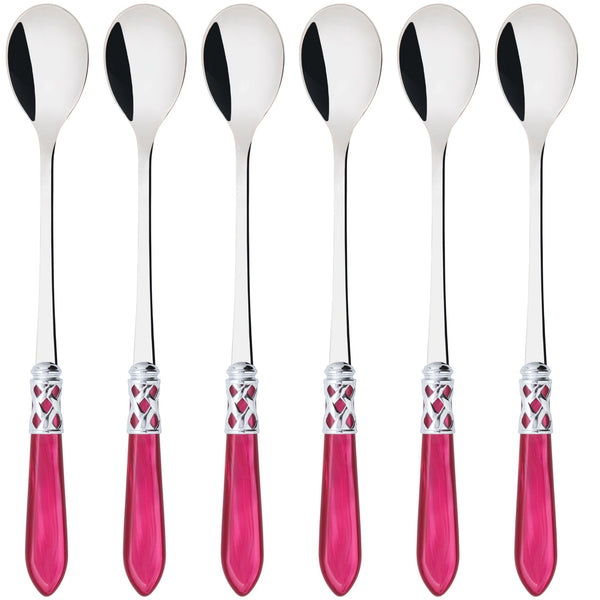 Aladdin Brilliant Ice Tea / Cocktail Spoon Set - Raspberry-Casa Bugatti USA