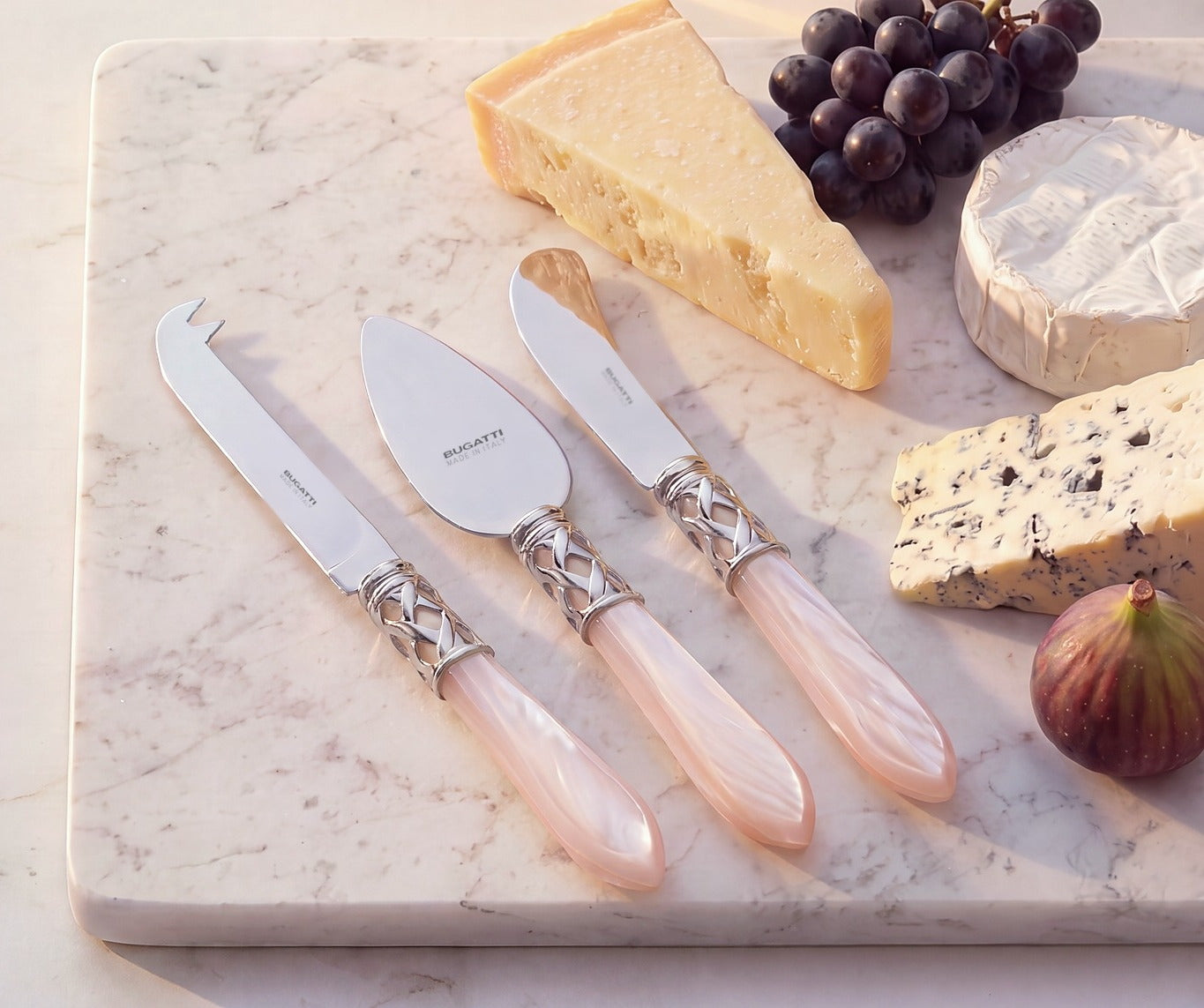 Aladdin Brilliant 3 piece cheese knife set, Pink — Casa Bugatti