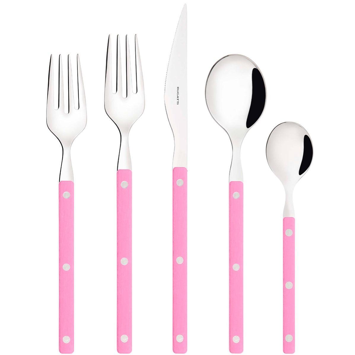 Allegra 5 Piece Place Setting - pink-Casa Bugatti USA