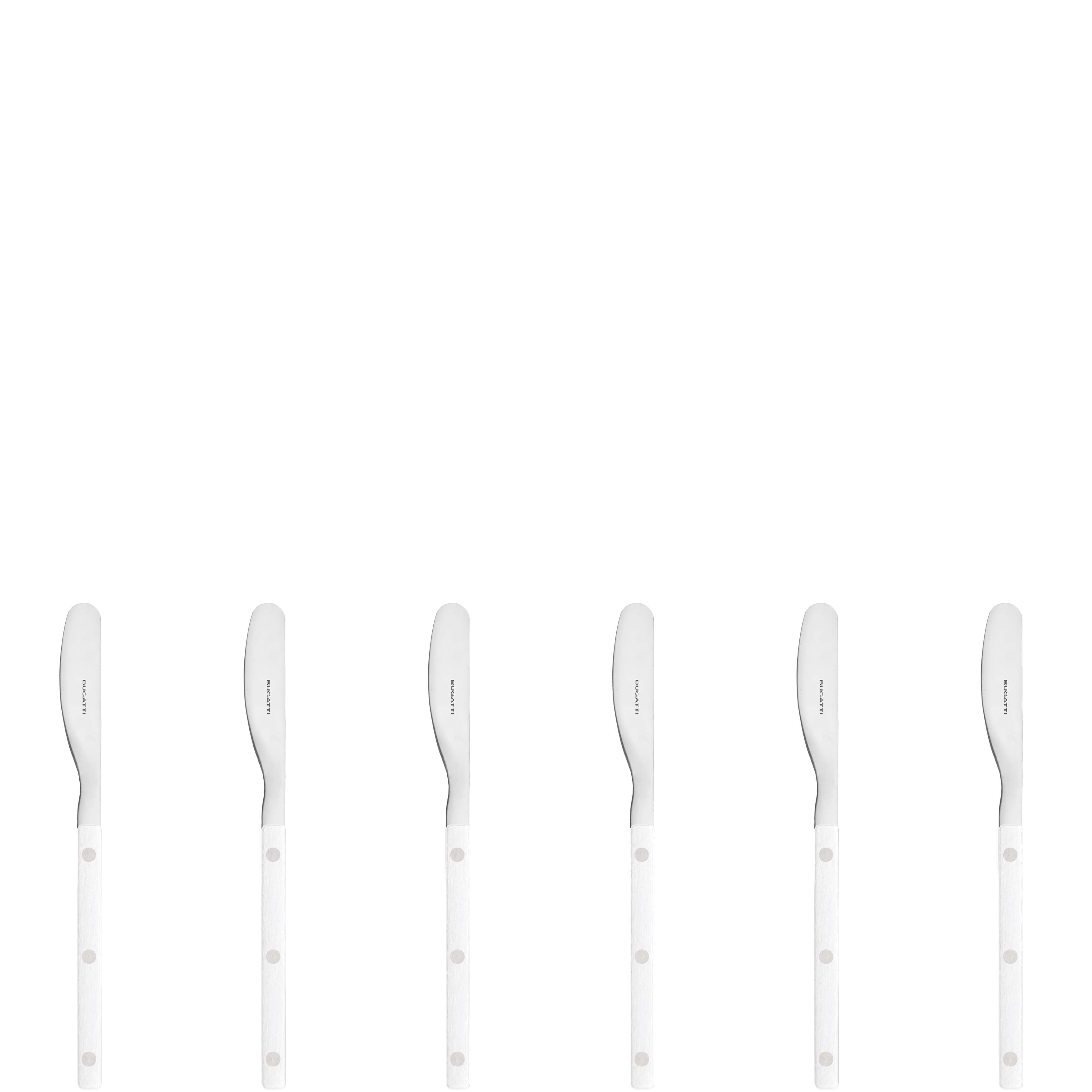 Allegra Butter Knife Set - white-Casa Bugatti USA