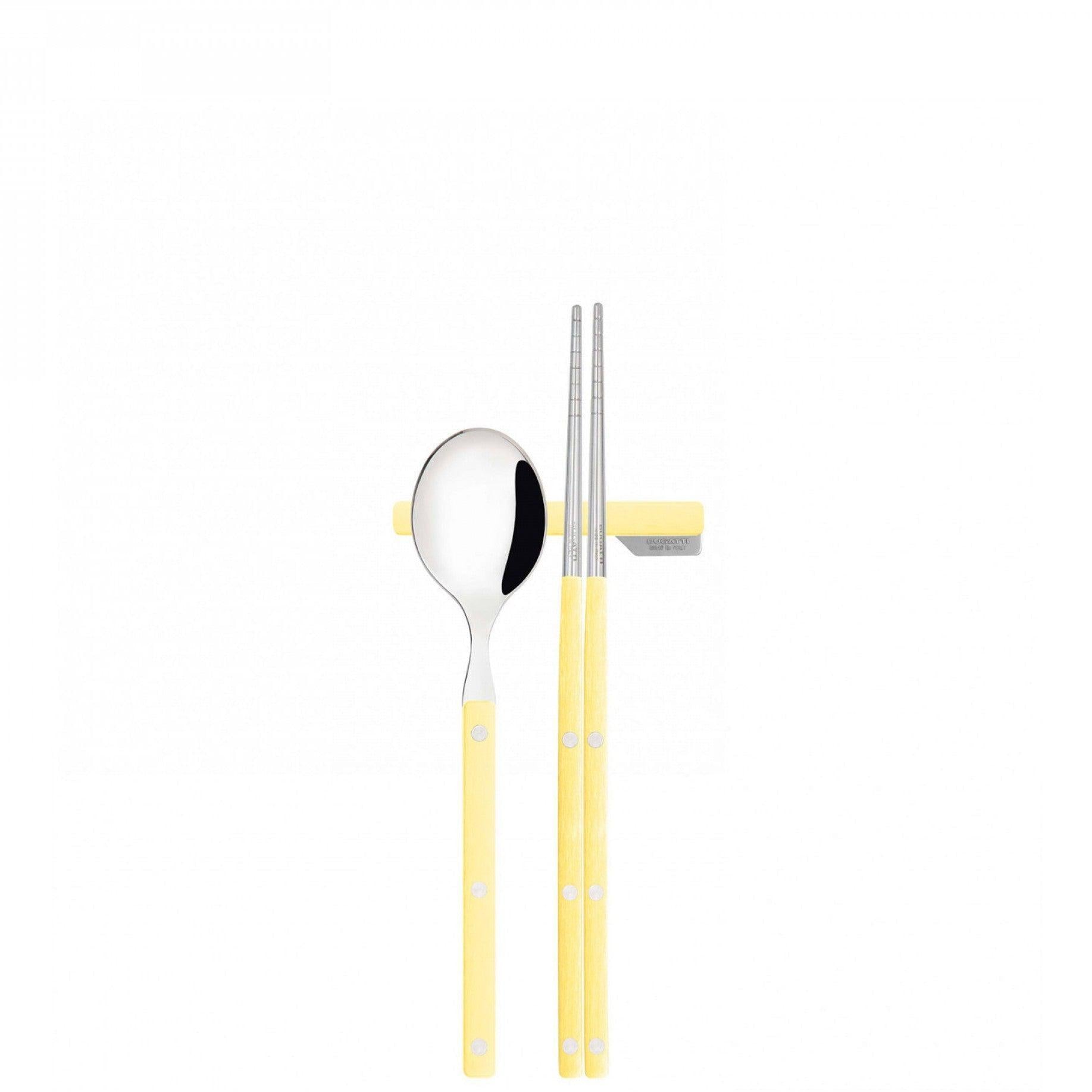 Allegra Chopsticks Set for 1 yellow dragon-Casa Bugatti USA