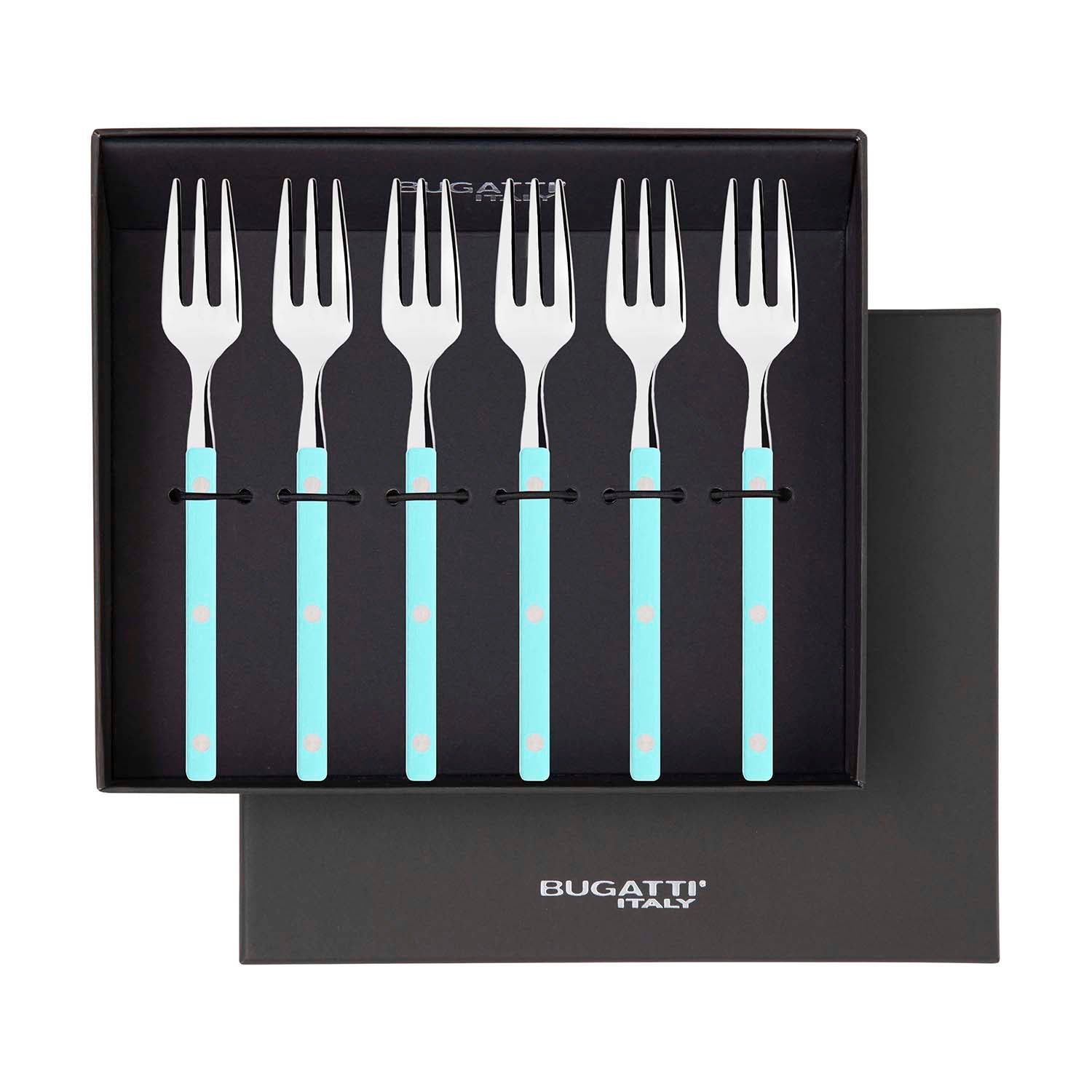 Allegra Cocktail / Cake Fork Set acqua - marina-Casa Bugatti USA