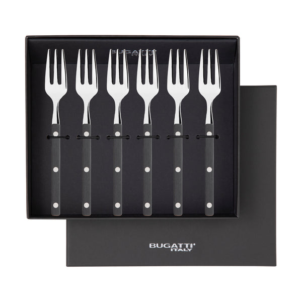 Allegra Cocktail / Cake Fork Set - Black