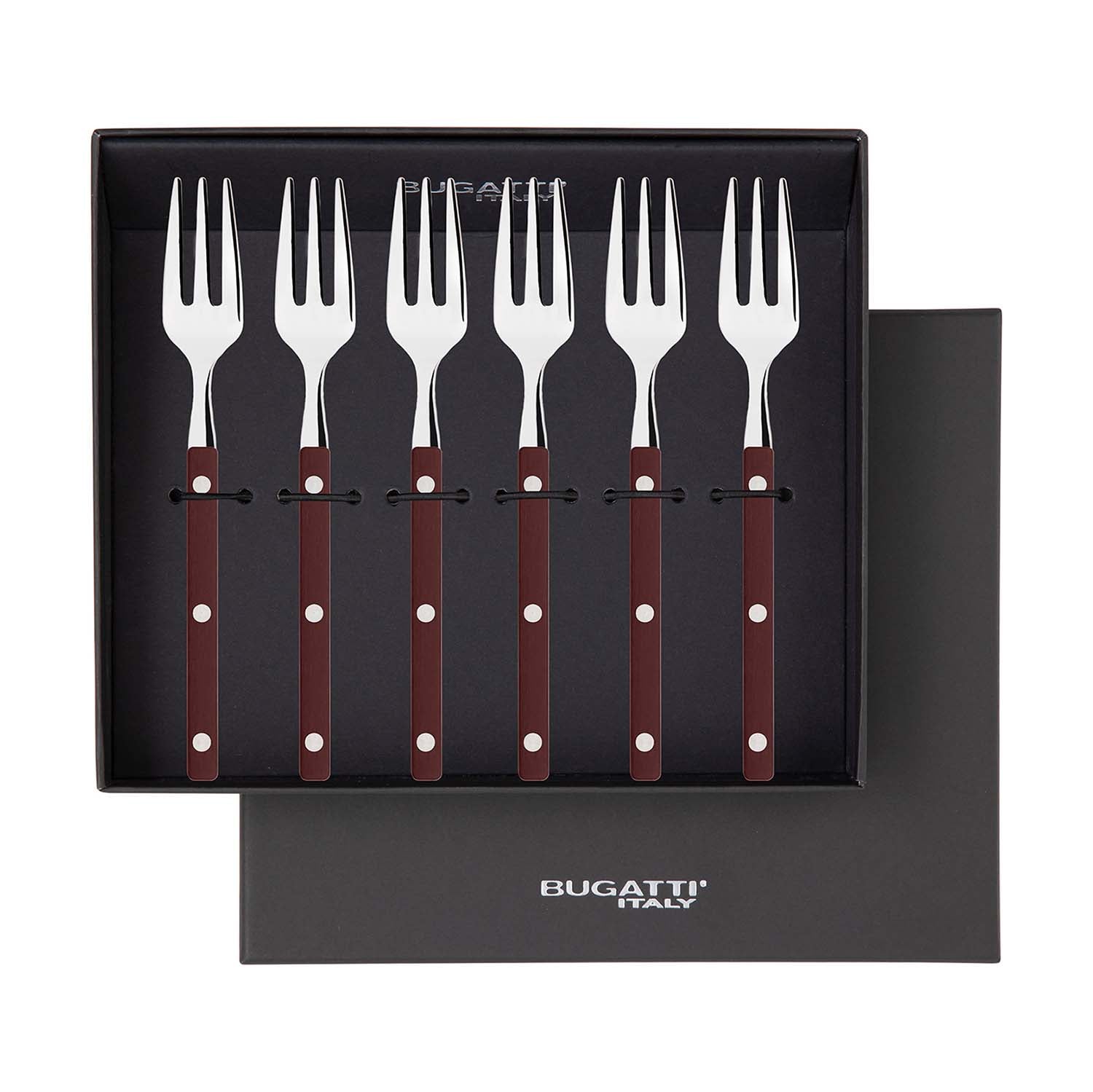 Allegra Cocktail / Cake Fork Set - brown-Casa Bugatti USA