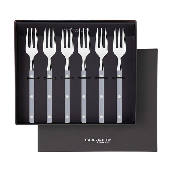 Allegra Cocktail / Cake Fork Set - Gray